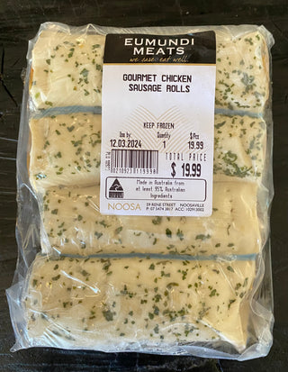 GOURMET CHICKEN SAUSAGE ROLLS