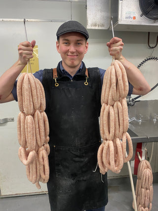 CHICKEN MACADAMIA LEMON MYRTLE SAUSAGES BY MATT GOLINSKI